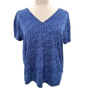 Jaclyn Intimates T-Shirt Top Pajama Top Blue Soft Cozy Medium